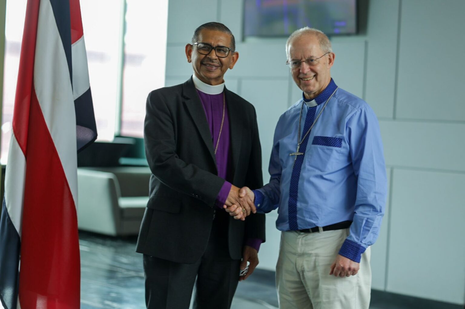 El Reverendísimo Orlando Gómez junto a Su Gracia Justin Welby, Arzobispo de Canterbury
